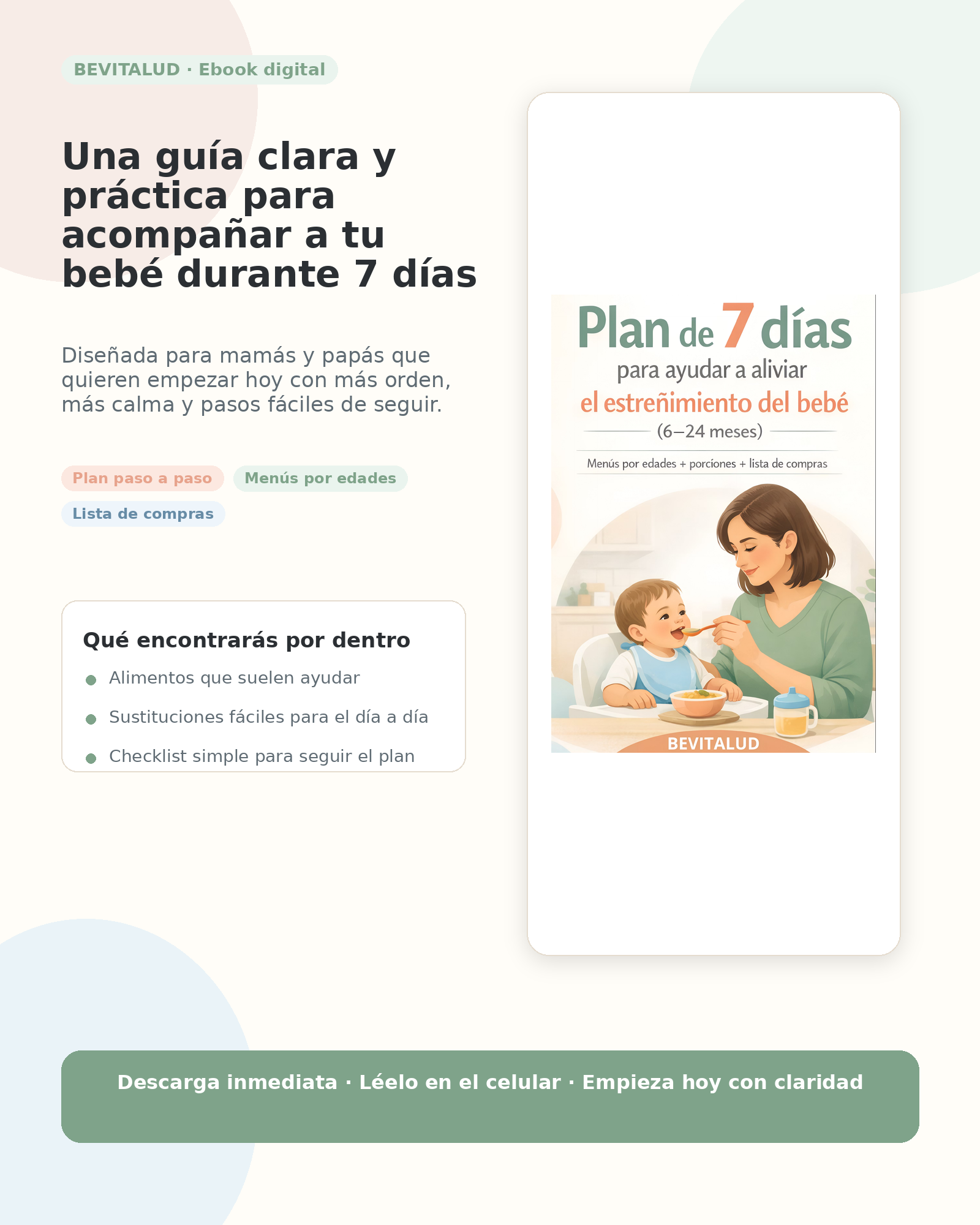 Plan de 7 días para ayudar a aliviar el estreñimiento del bebé (6–24 meses) - Imagen 2